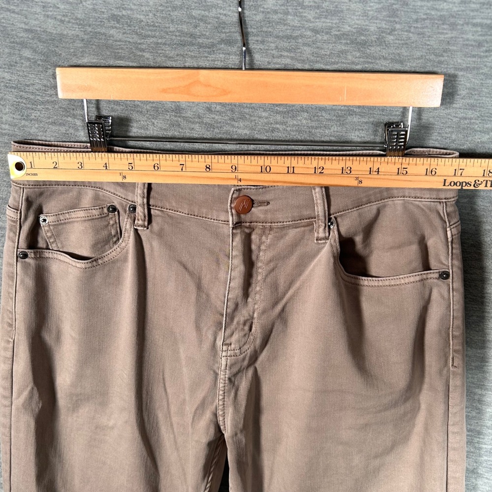 Mugsy Bucks Casual Jeans Men 34x33(Tag 34x34) Tan Straight Relaxed Stretch Kahki - Picture 6 of 7